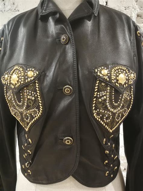 versace leather jacket for men|gianni Versace vice style jacket.